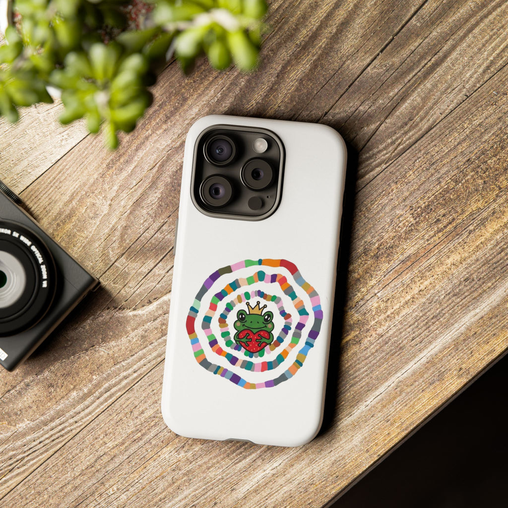 Frog Heart Spiral Tough Case | Colorful Concentric Ring Phone Case