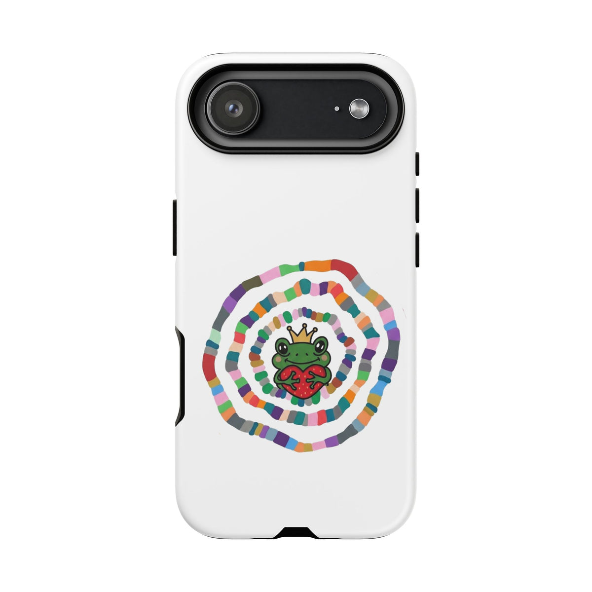 Frog Heart Spiral Tough Case | Colorful Concentric Ring Phone Case