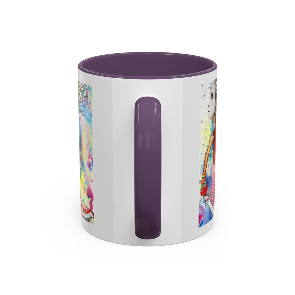 Colorful Abstract Woman Portrait Mug | Accent Coffee Mug