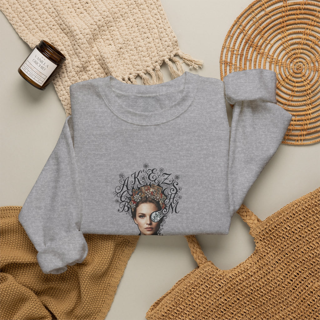 Queen of Hearts Portrait Crewneck Sweatshirt
