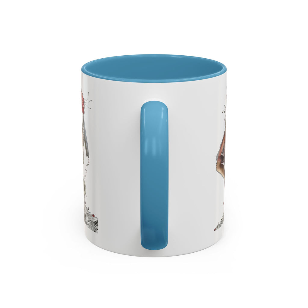 Floral Skull Pinup Mug | Accent Coffee Mug