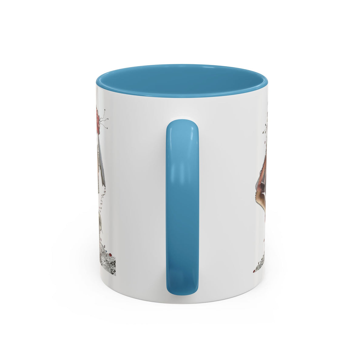 Floral Skull Pinup Mug | Accent Coffee Mug