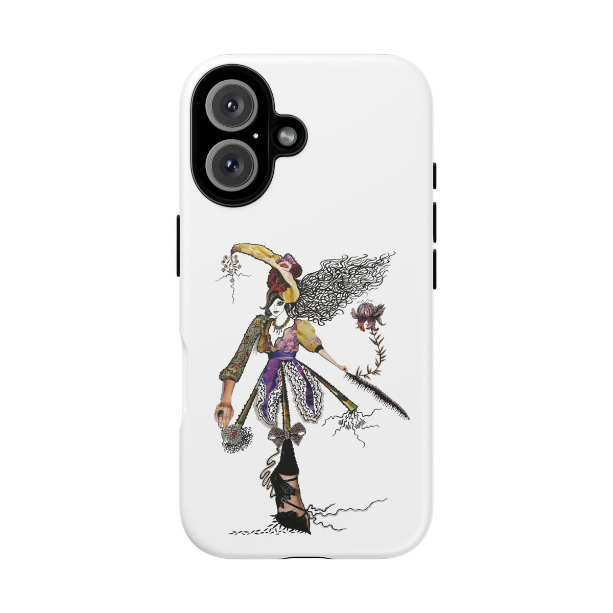Victorian Witch Illustration Phone Case | iPhone Rugged Case