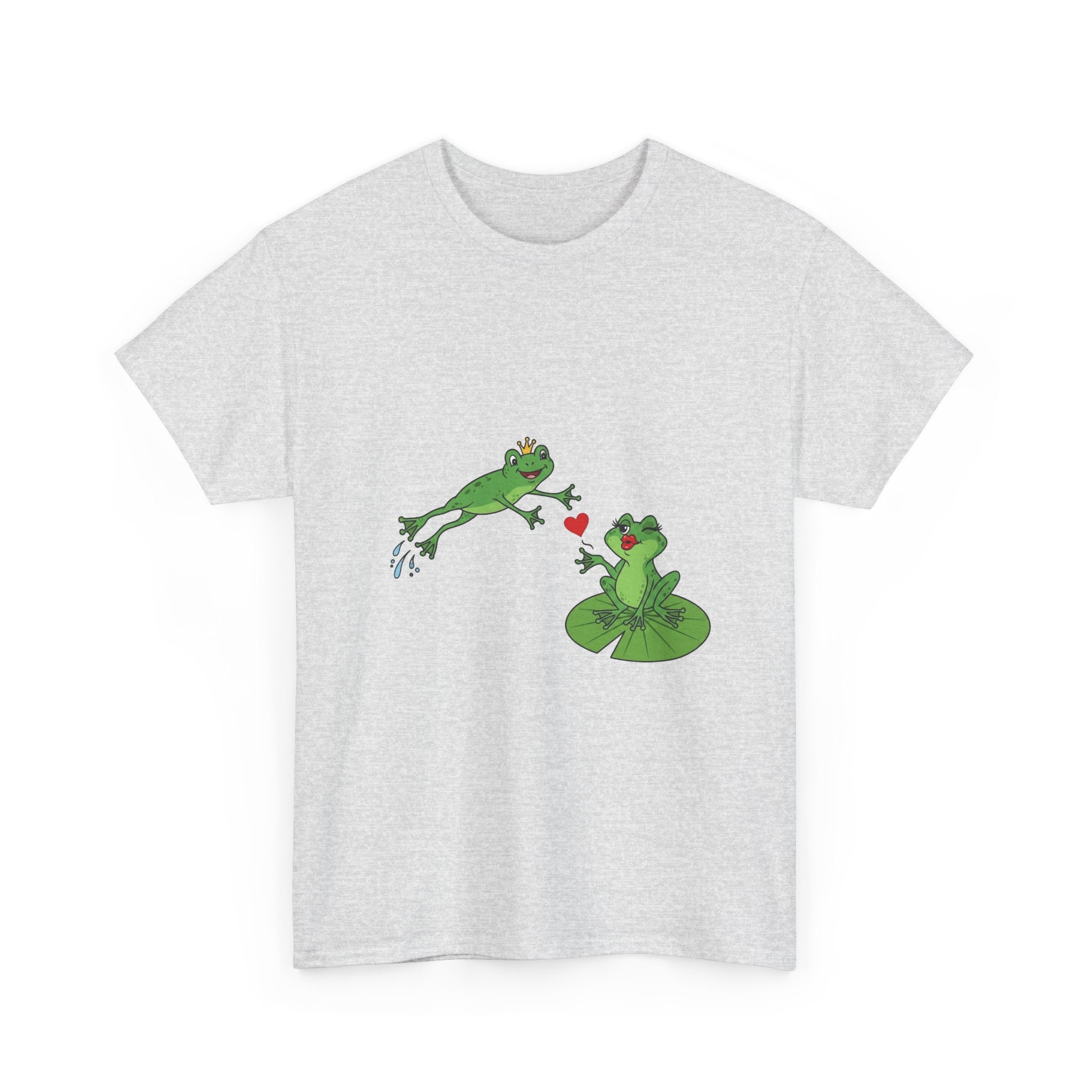 Kissing Frogs Tee | Romantic Frog Lily Pad Illustration