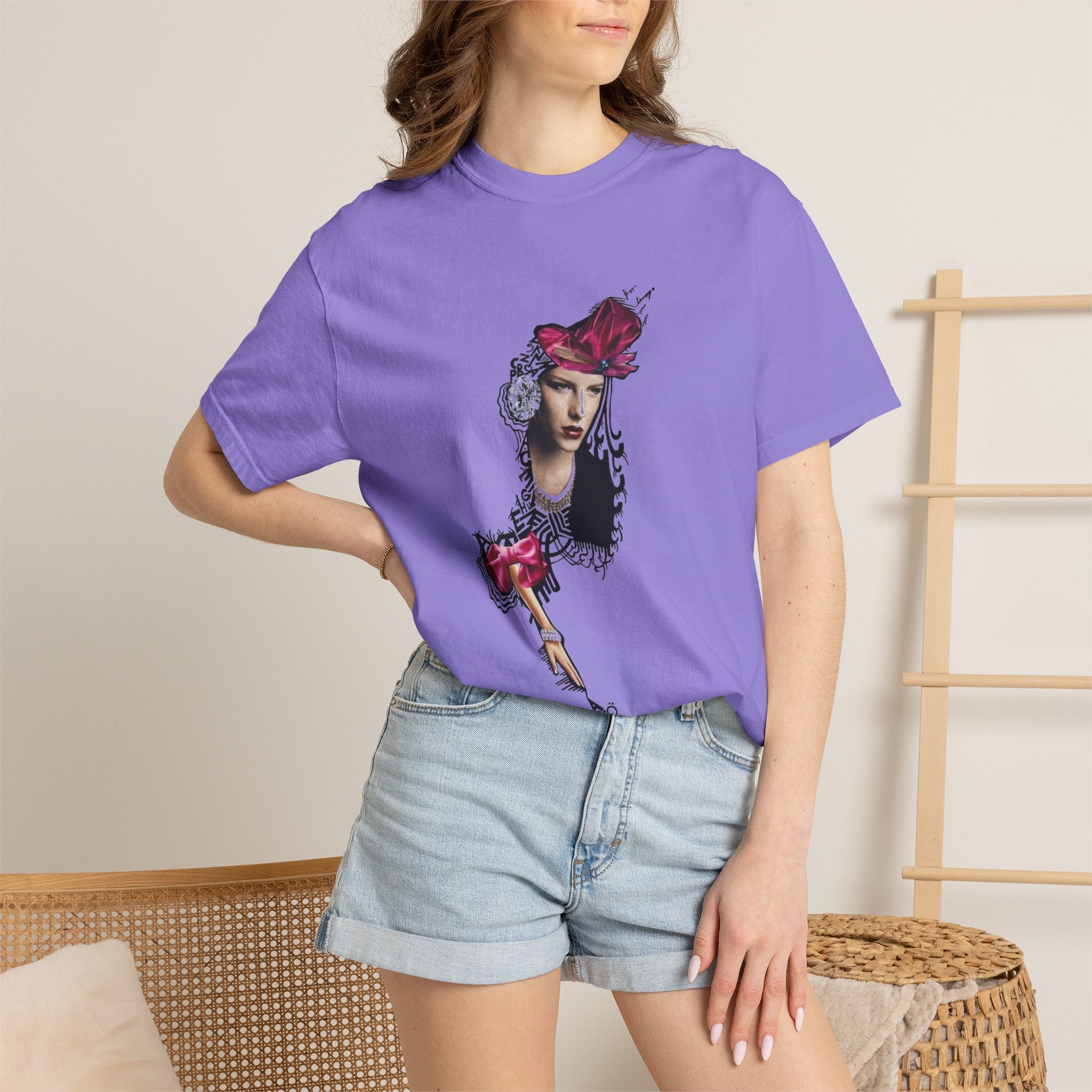 Victorian Rose Portrait T-Shirt