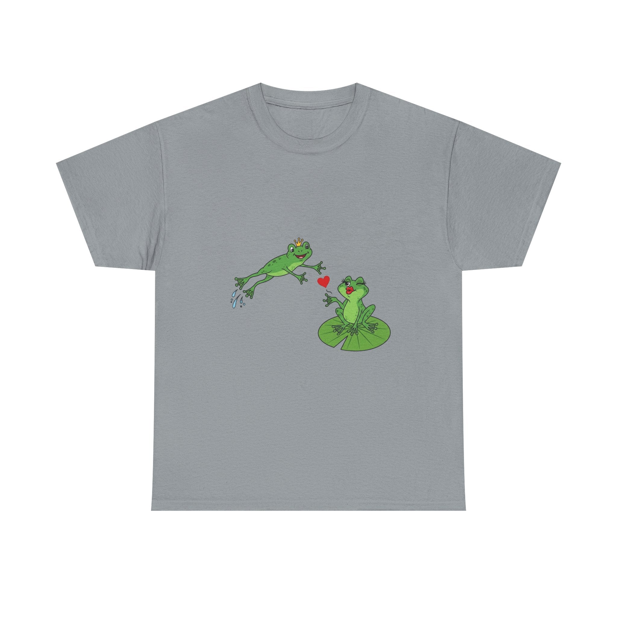 Kissing Frogs Tee | Romantic Frog Lily Pad Illustration