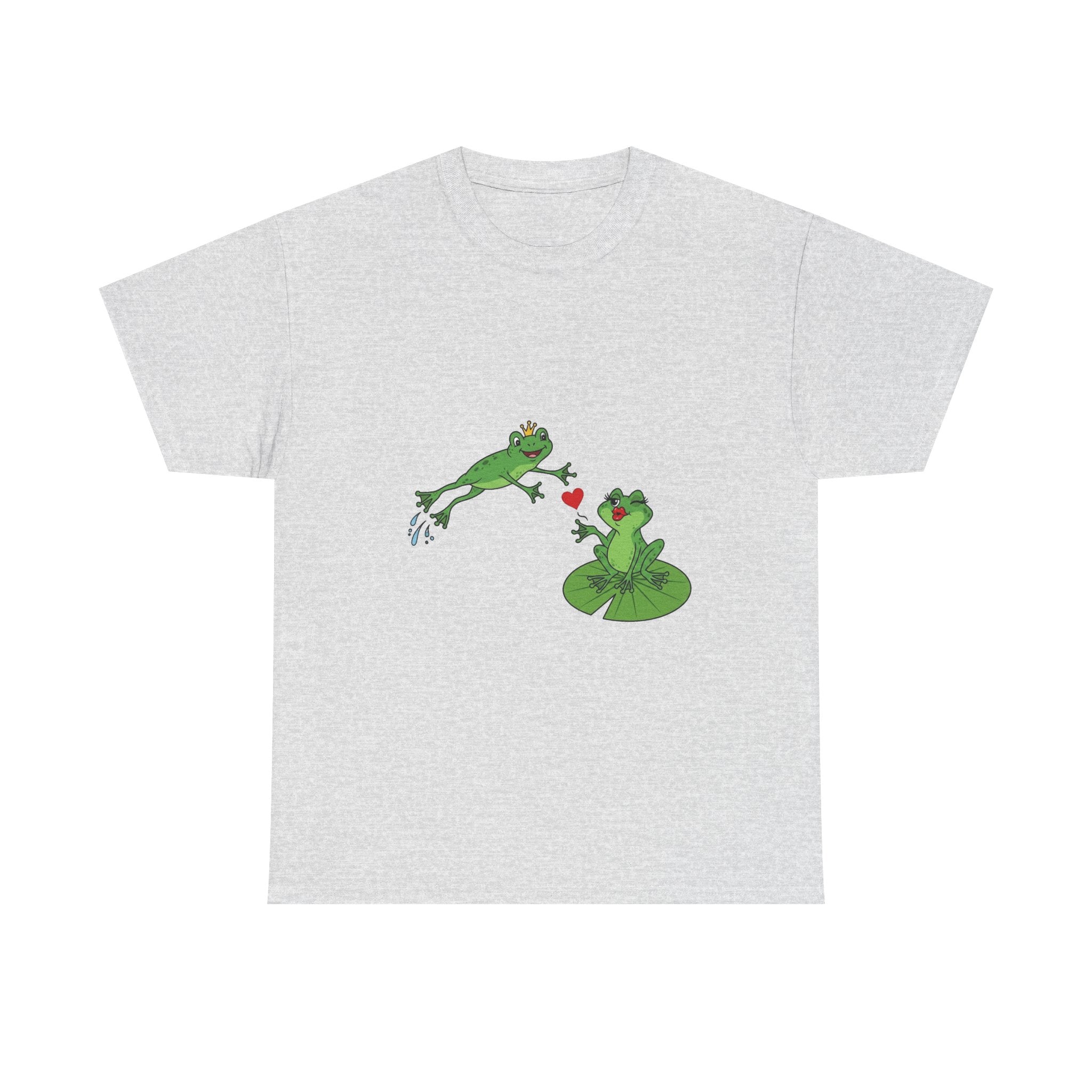 Kissing Frogs Tee | Romantic Frog Lily Pad Illustration