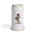 Vintage Pinup Girl Floral Skull Beer Stein Mug | Retro Tattoo Artwork