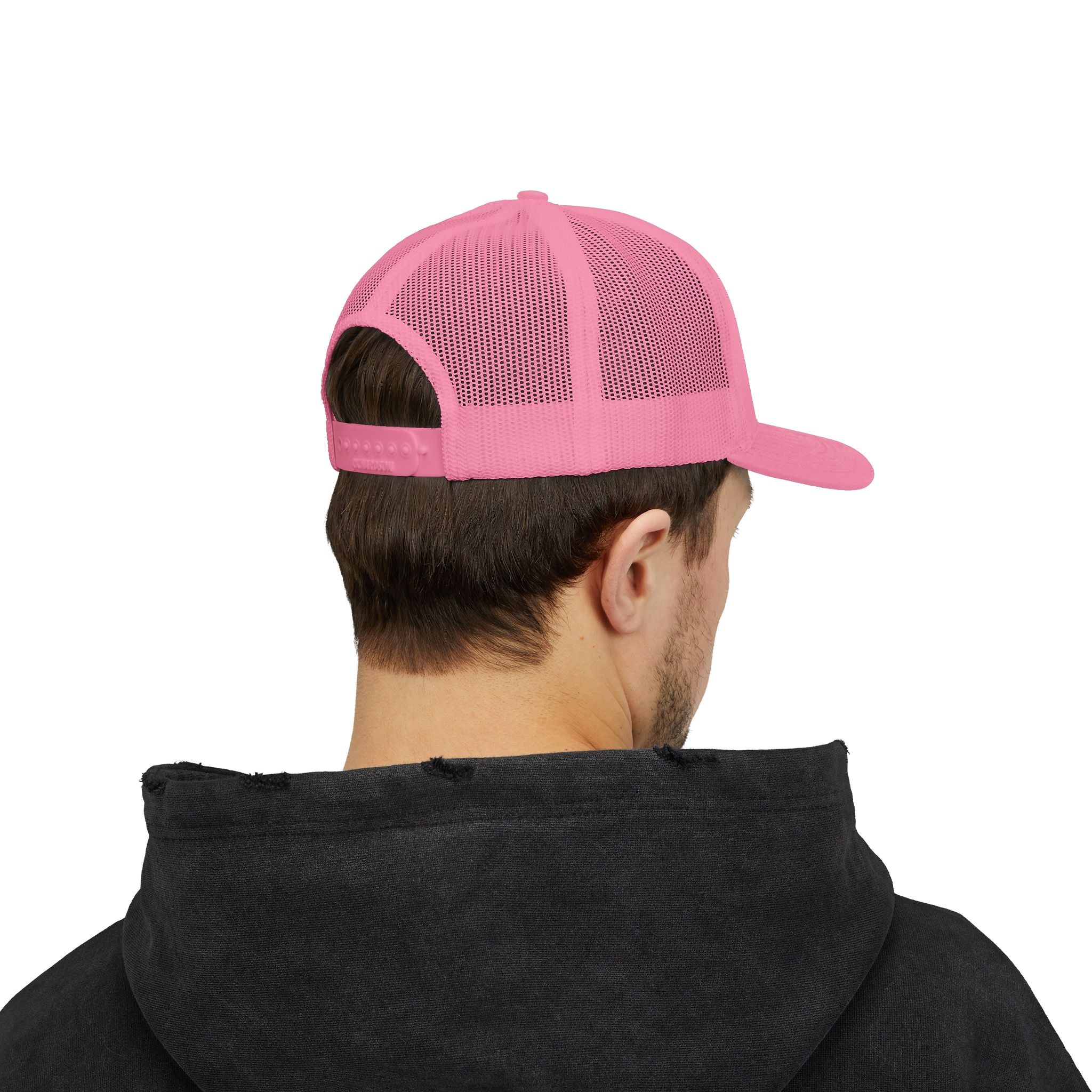 Spiral Mosaic Flower Snapback Trucker Cap | Embroidered Floral Circle