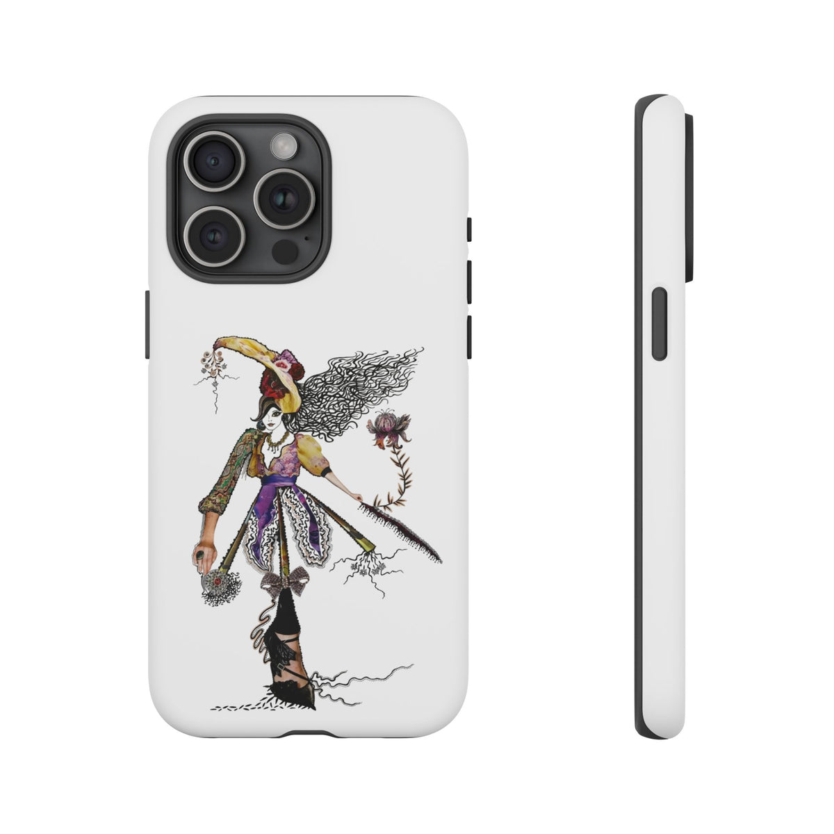 Victorian Witch Illustration Phone Case | iPhone Rugged Case