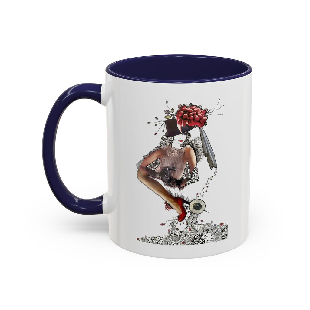 Floral Skull Pinup Mug | Accent Coffee Mug