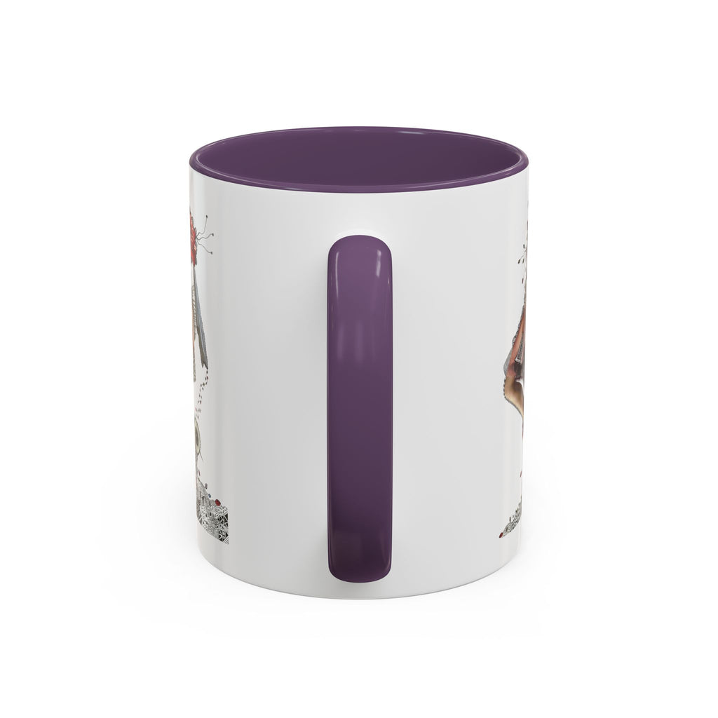 Floral Skull Pinup Mug | Accent Coffee Mug