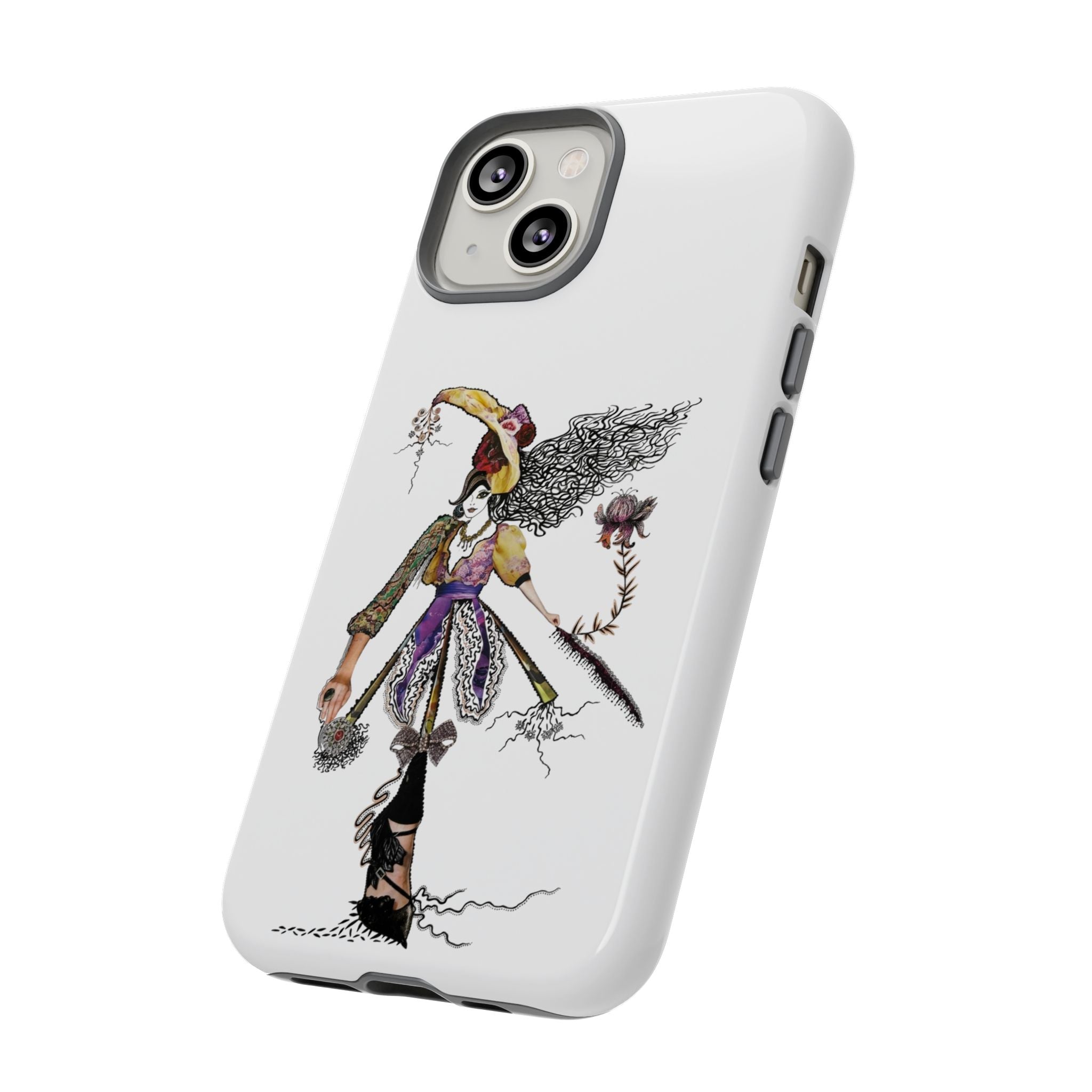 Victorian Witch Illustration Phone Case | iPhone Rugged Case