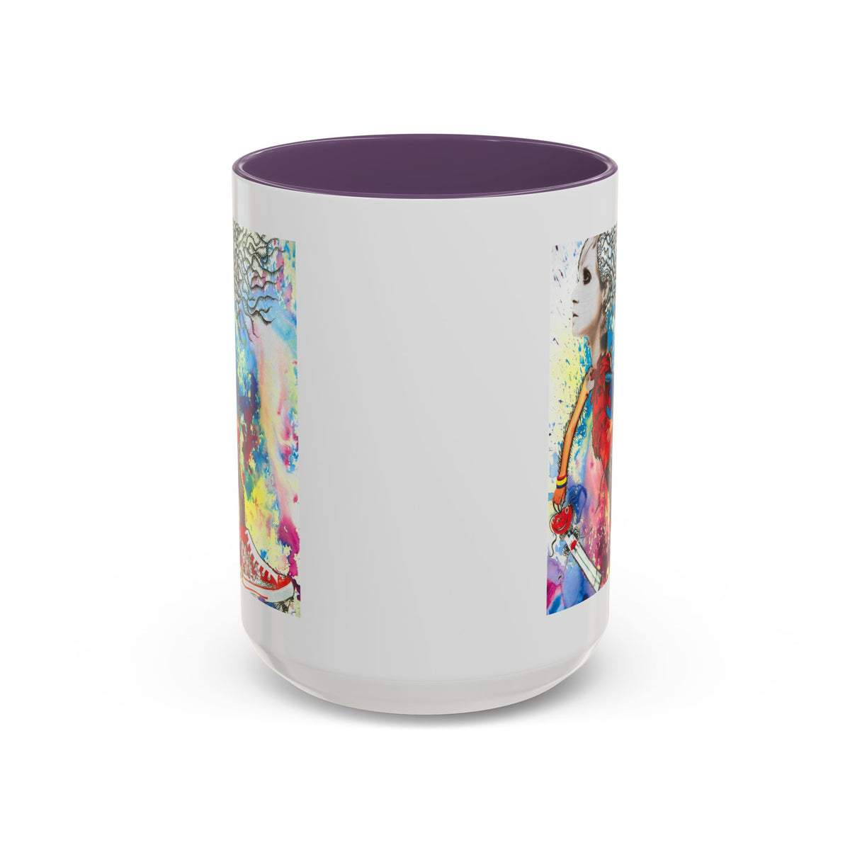 Colorful Abstract Woman Portrait Mug | Accent Coffee Mug
