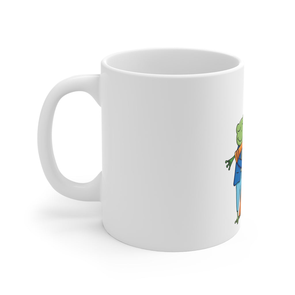 Frog Couple with Rainbow Heart Mug | Cute Romantic Illustration
