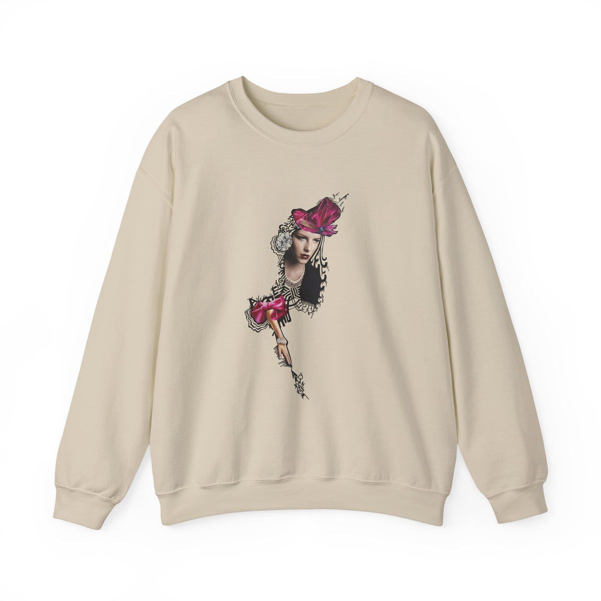 Vintage Floral Lady Portrait Sweatshirt
