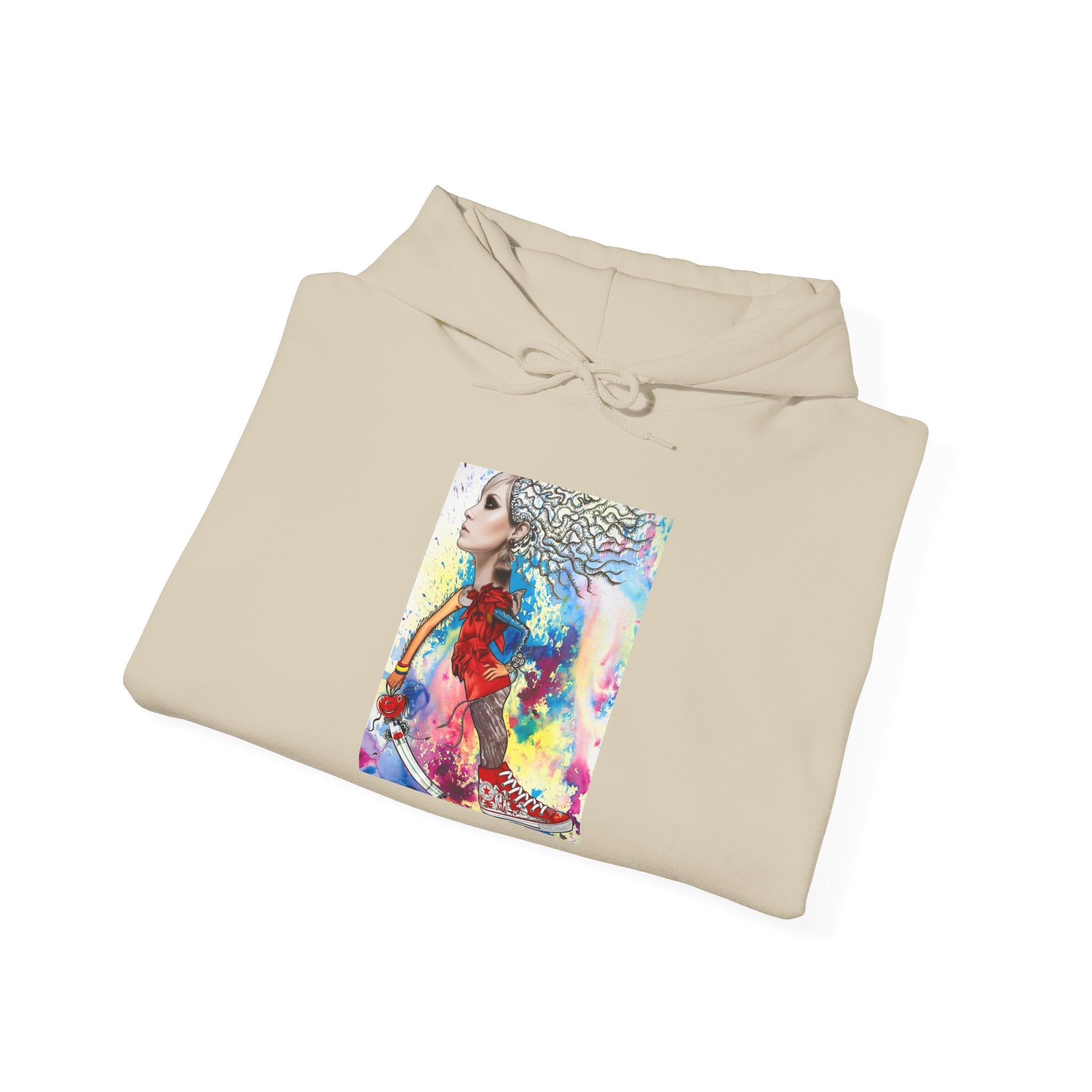 Hoodie — Colorful Mermaid Watercolor Art Pullover