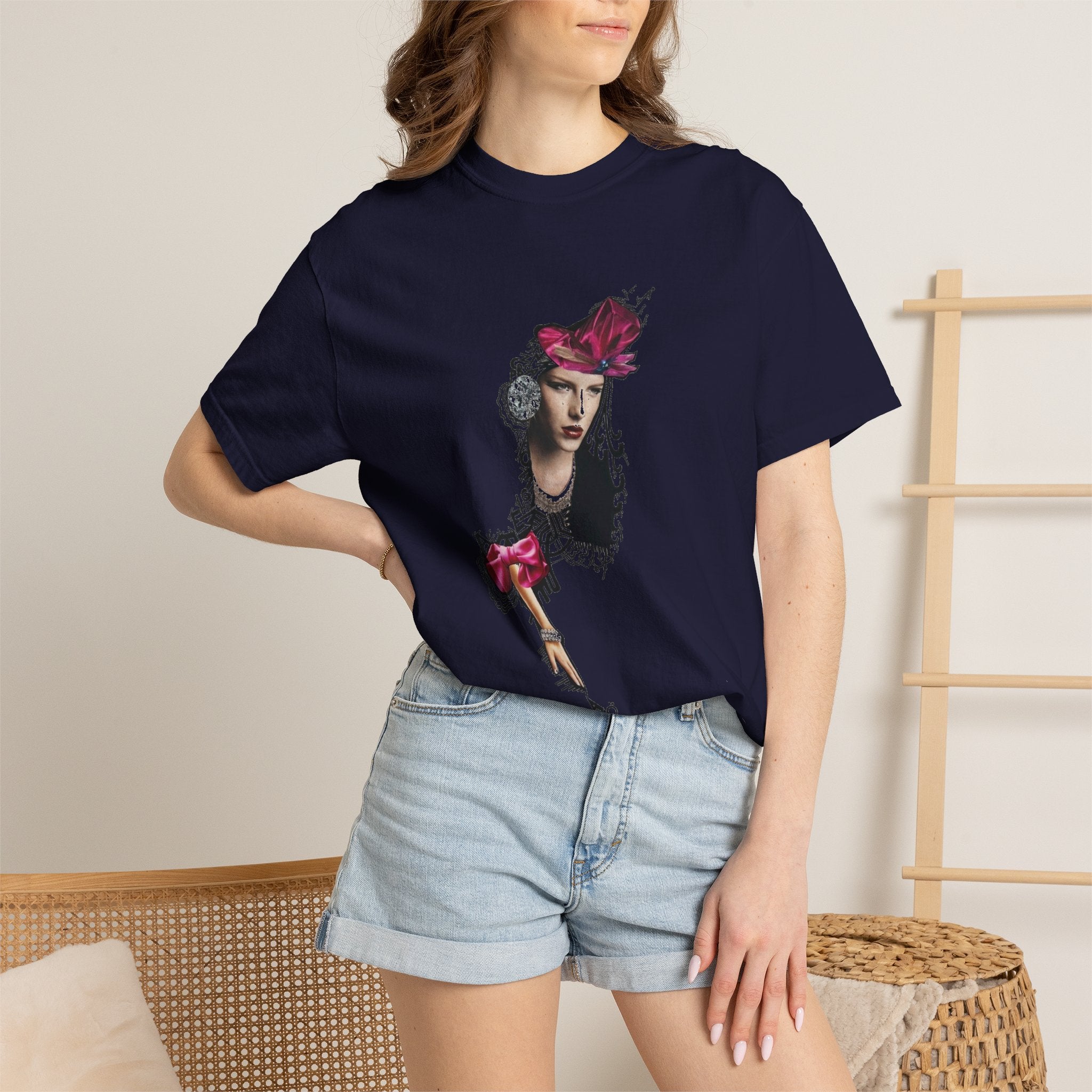 Victorian Rose Portrait T-Shirt