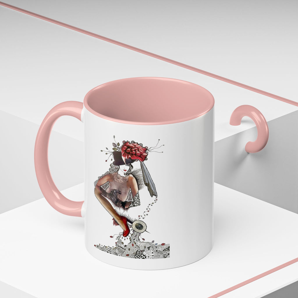 Floral Skull Pinup Mug | Accent Coffee Mug