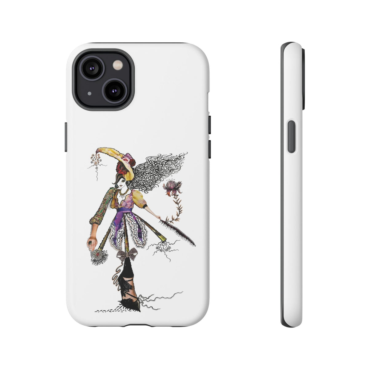 Victorian Witch Illustration Phone Case | iPhone Rugged Case