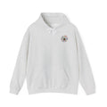 Floral Mandala Logo Hoodie | Small Chest Emblem Sweatshirt