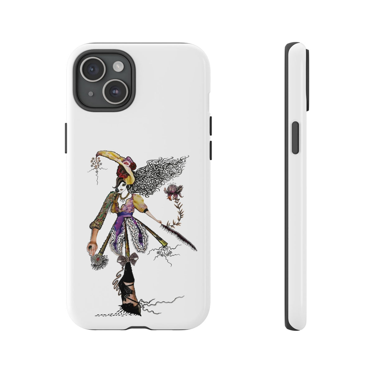 Victorian Witch Illustration Phone Case | iPhone Rugged Case