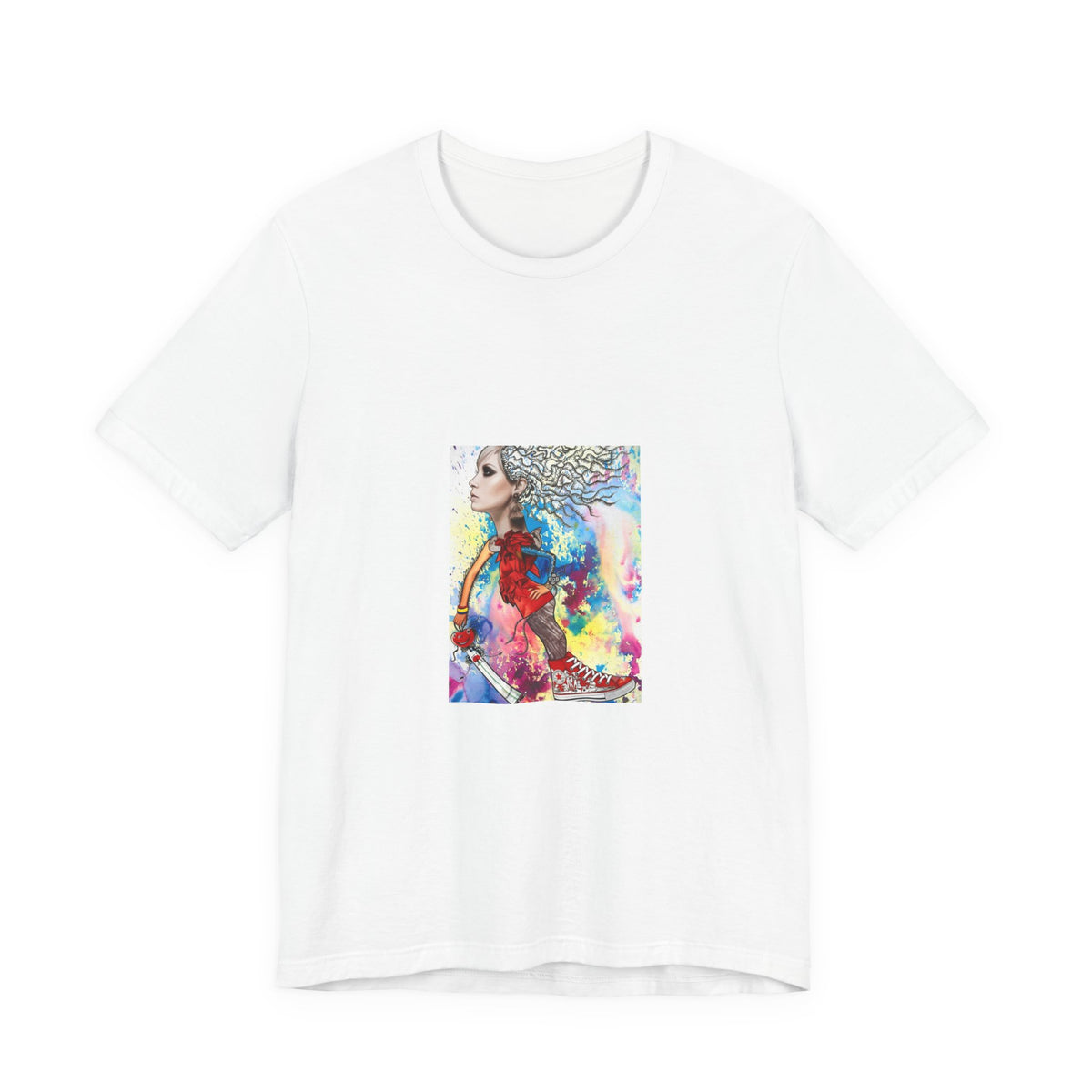 Abstract Watercolor Woman Portrait T‑Shirt