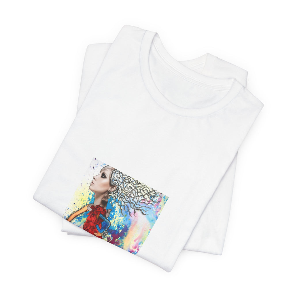 Abstract Watercolor Woman Portrait T‑Shirt