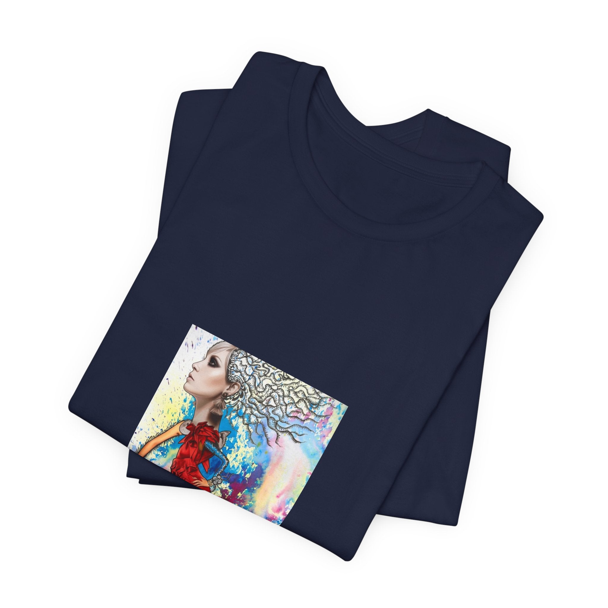 Abstract Watercolor Woman Portrait T‑Shirt