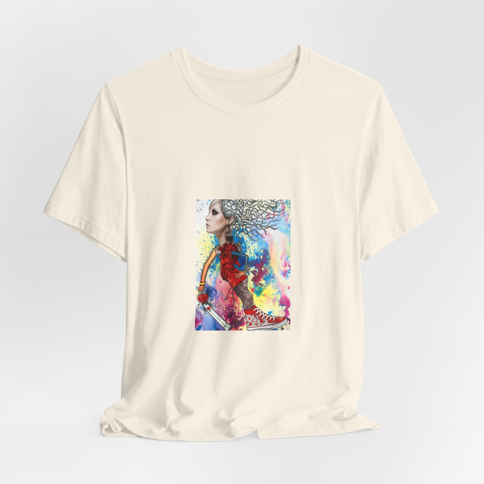 Abstract Watercolor Woman Portrait T‑Shirt