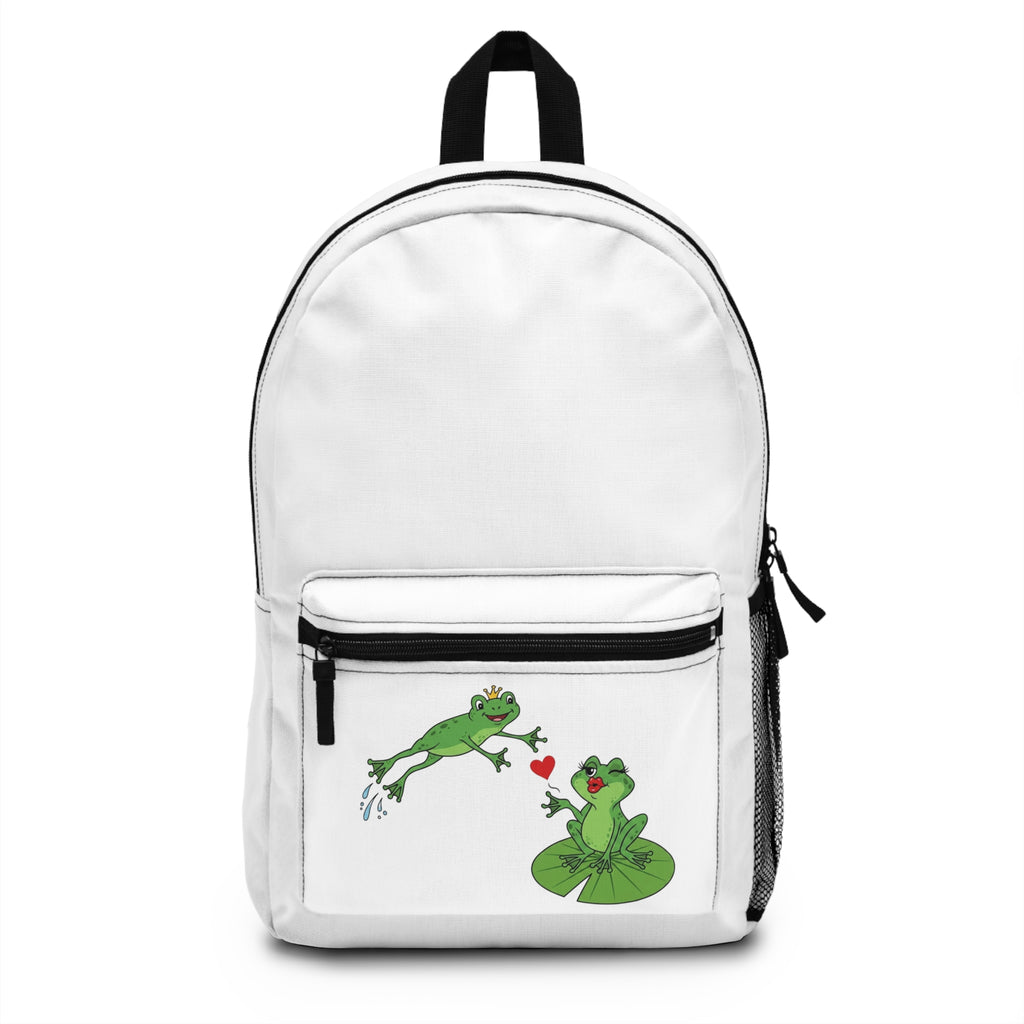 Kissing Frogs Backpack | Cute Frog Couple, Lily Pad Love