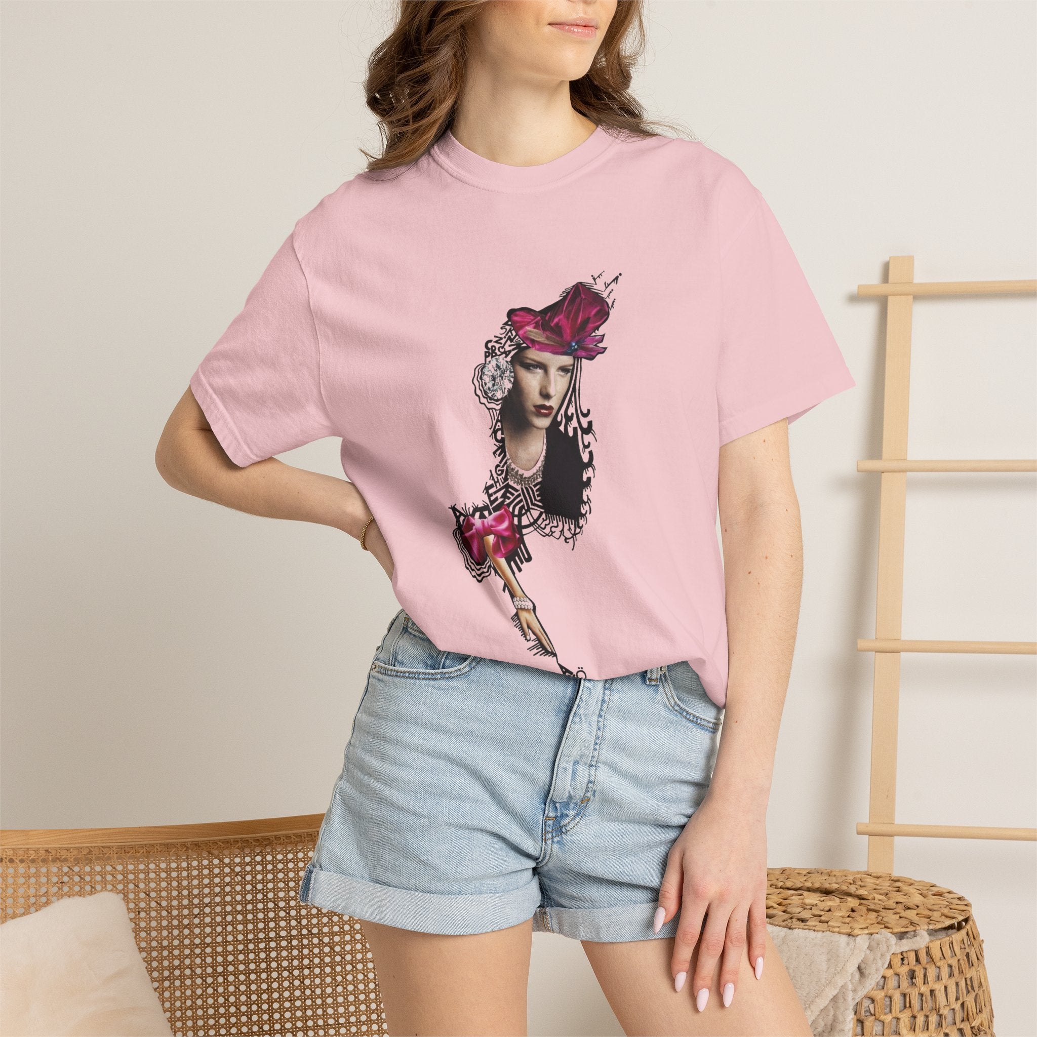 Victorian Rose Portrait T-Shirt