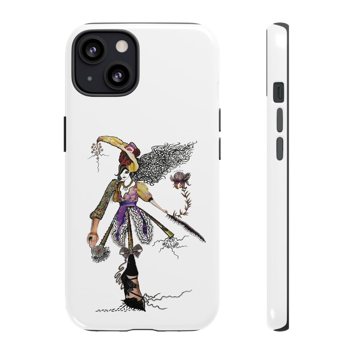 Victorian Witch Illustration Phone Case | iPhone Rugged Case
