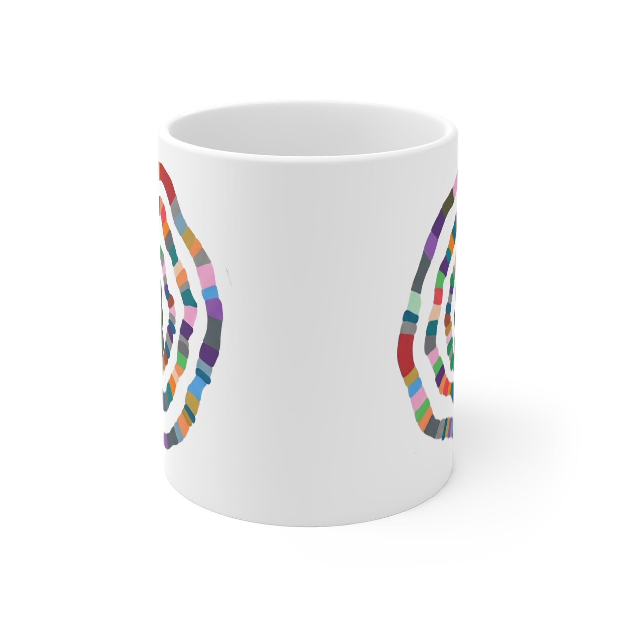 Crowned Frog Heart, Mug | Colorful Spiral Doodle