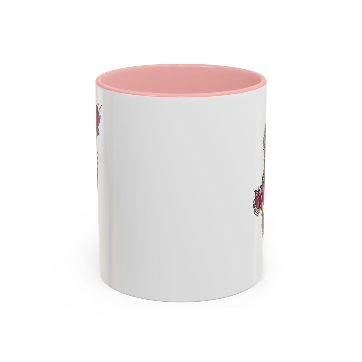 Vintage Femme Portrait Mug | Floral Headpiece, Pink Feathered Hat