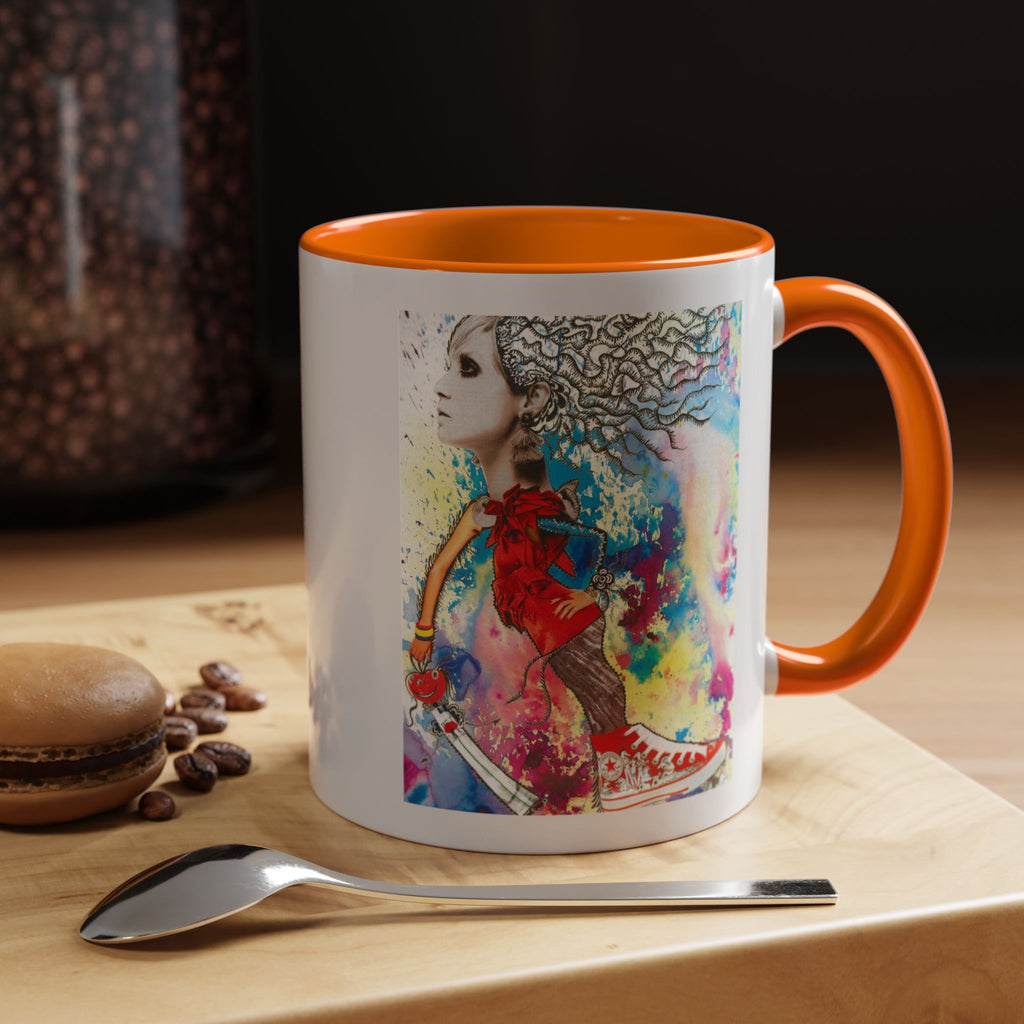 Colorful Abstract Woman Portrait Mug | Accent Coffee Mug