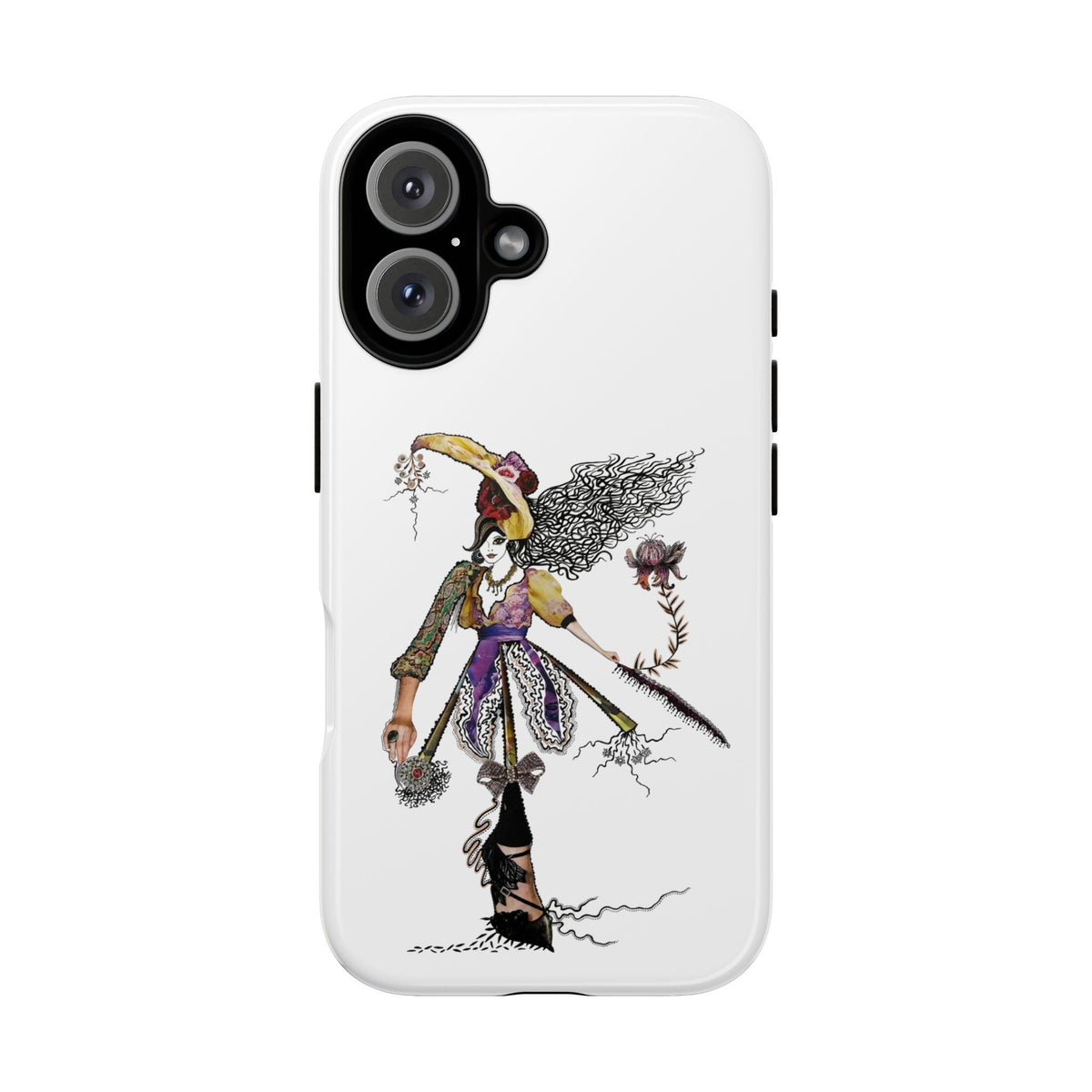 Victorian Witch Illustration Phone Case | iPhone Rugged Case