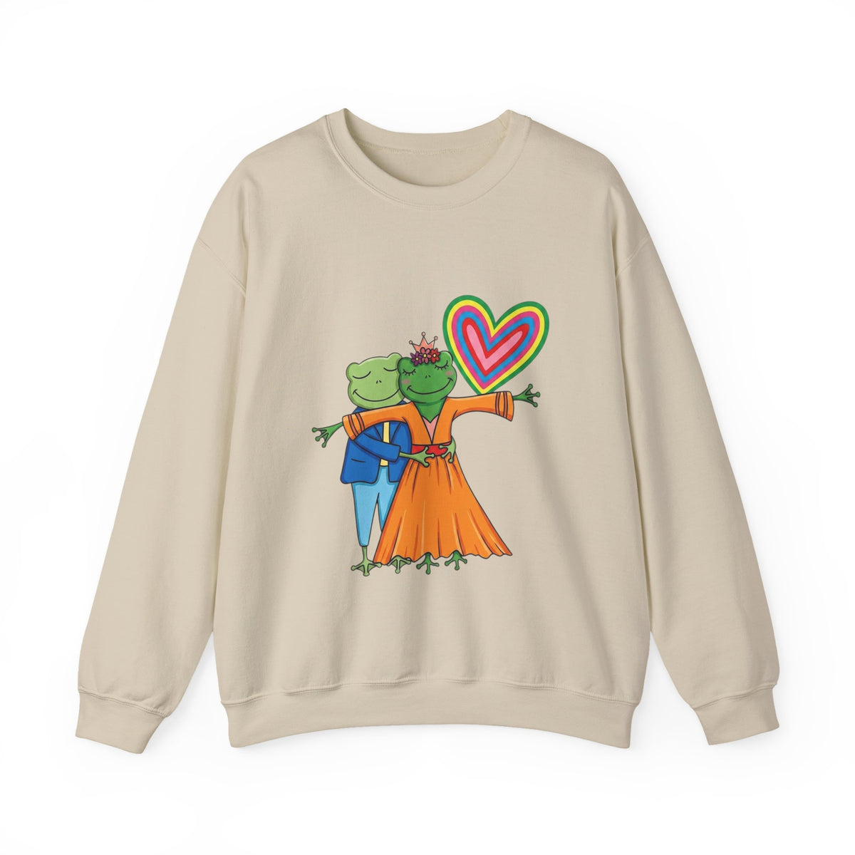 Frog Couple Heart Crewneck Sweatshirt