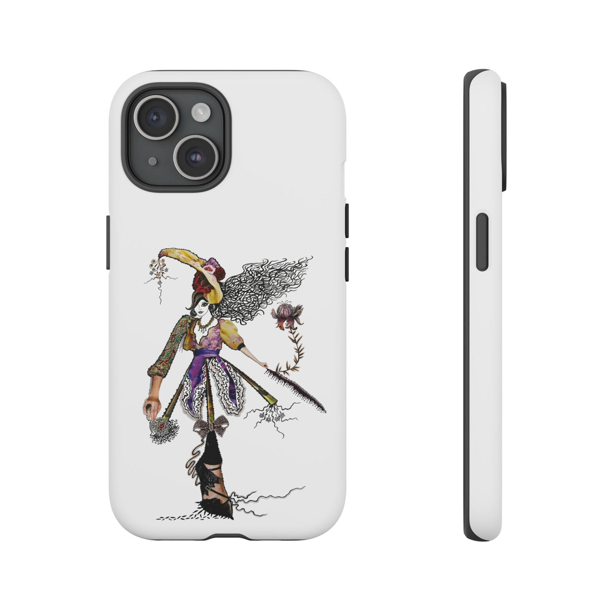 Victorian Witch Illustration Phone Case | iPhone Rugged Case