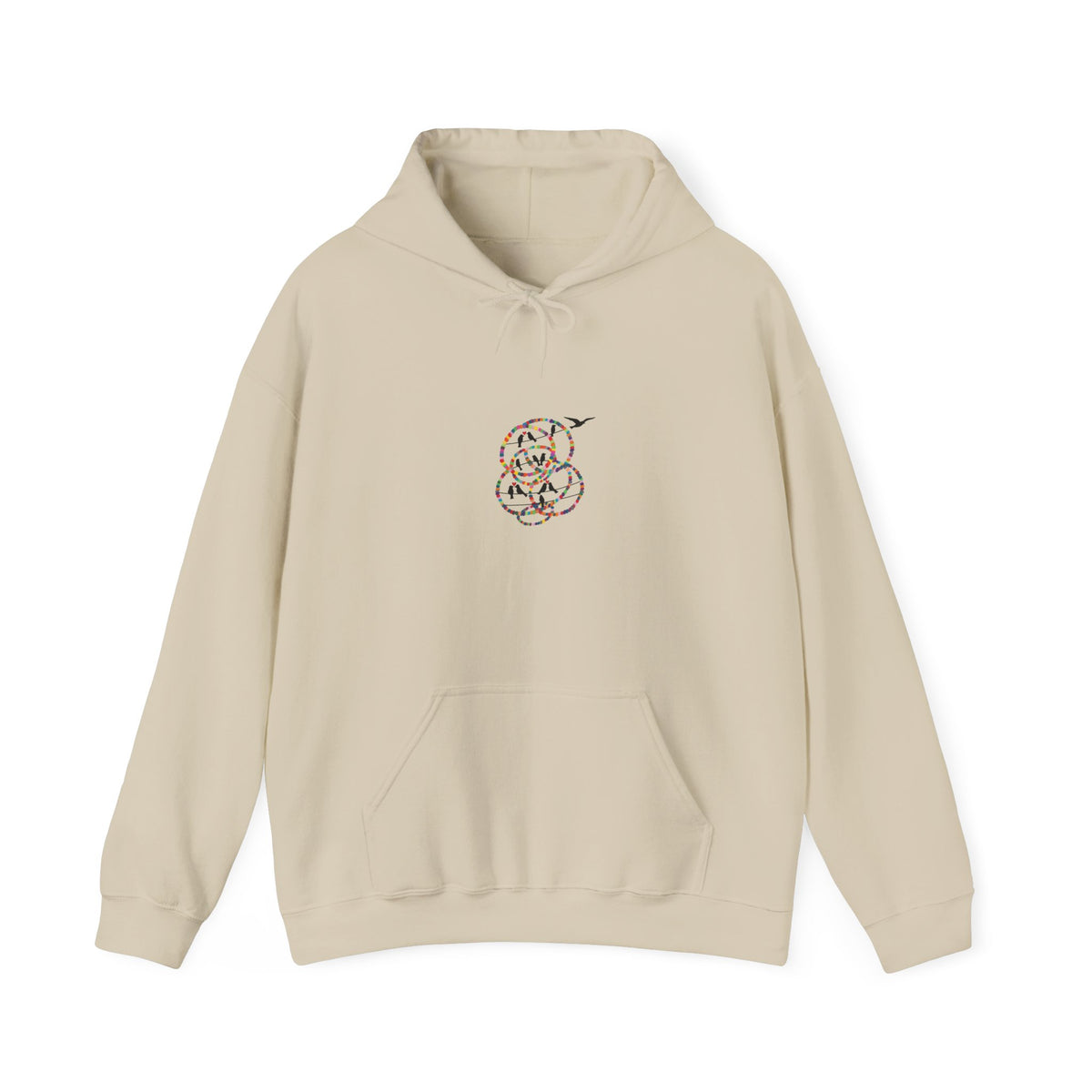 Minimal Floral Snake Hoodie — Delicate Line Art Serpent Graphic