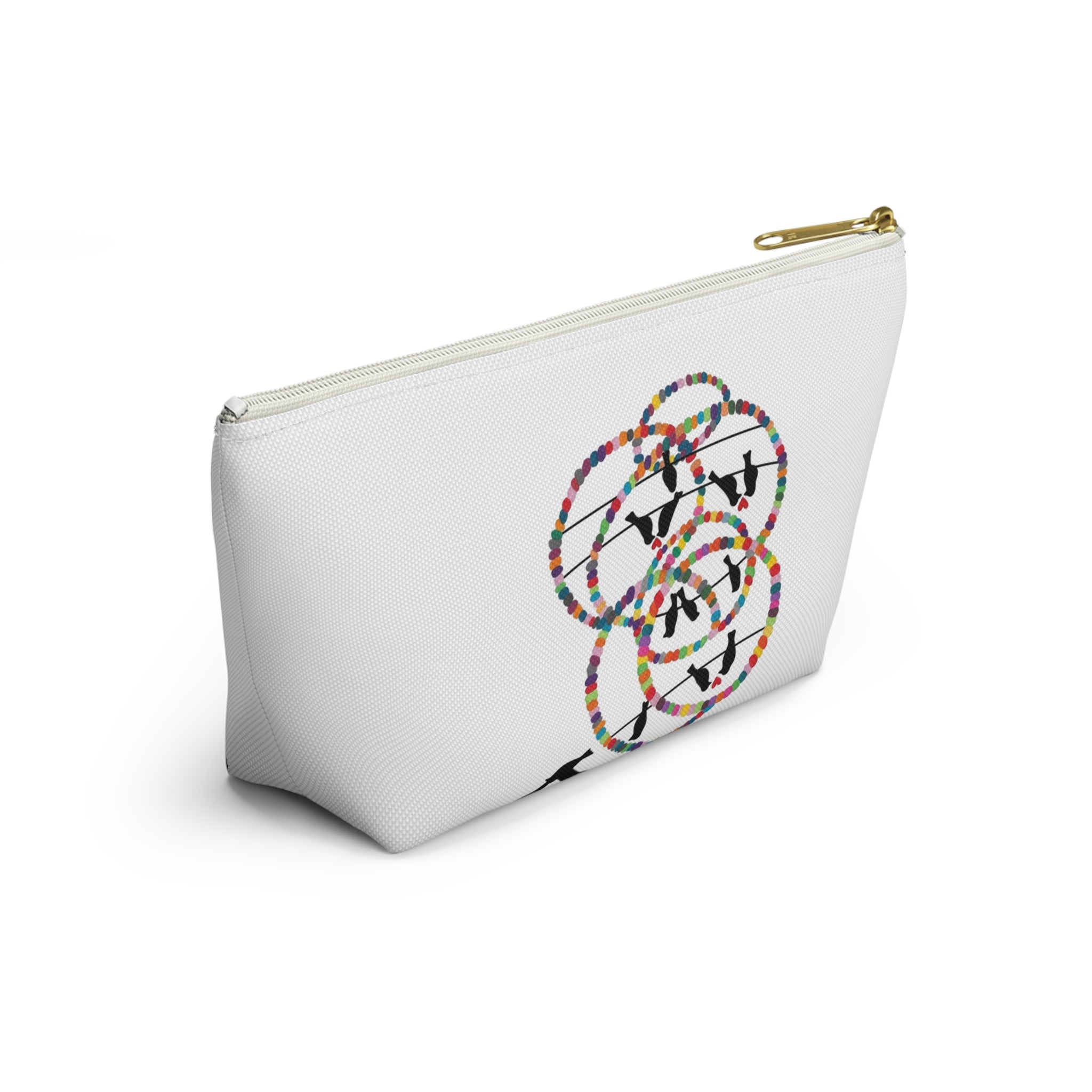 Hula Hoop Silhouette Accessory Pouch | T-Bottom Cosmetic Bag
