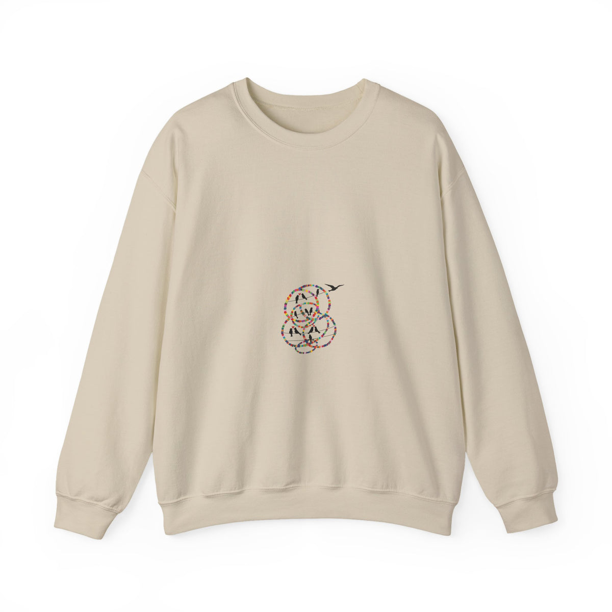 Crewneck Sweatshirt — Minimal Cute Ghost Embroidery