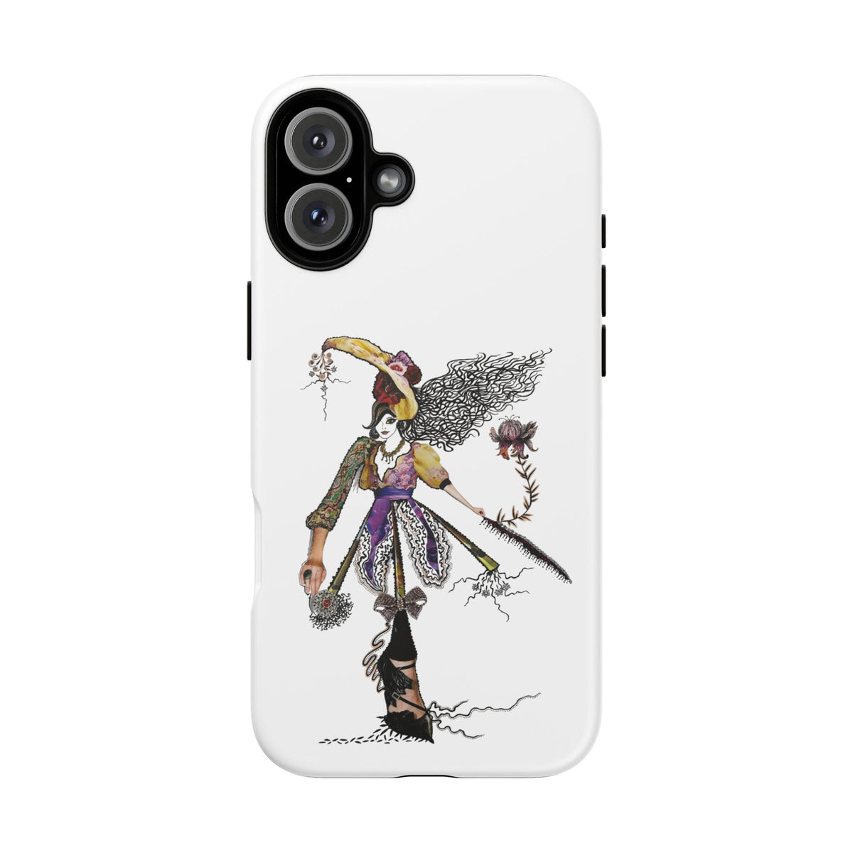 Victorian Witch Illustration Phone Case | iPhone Rugged Case