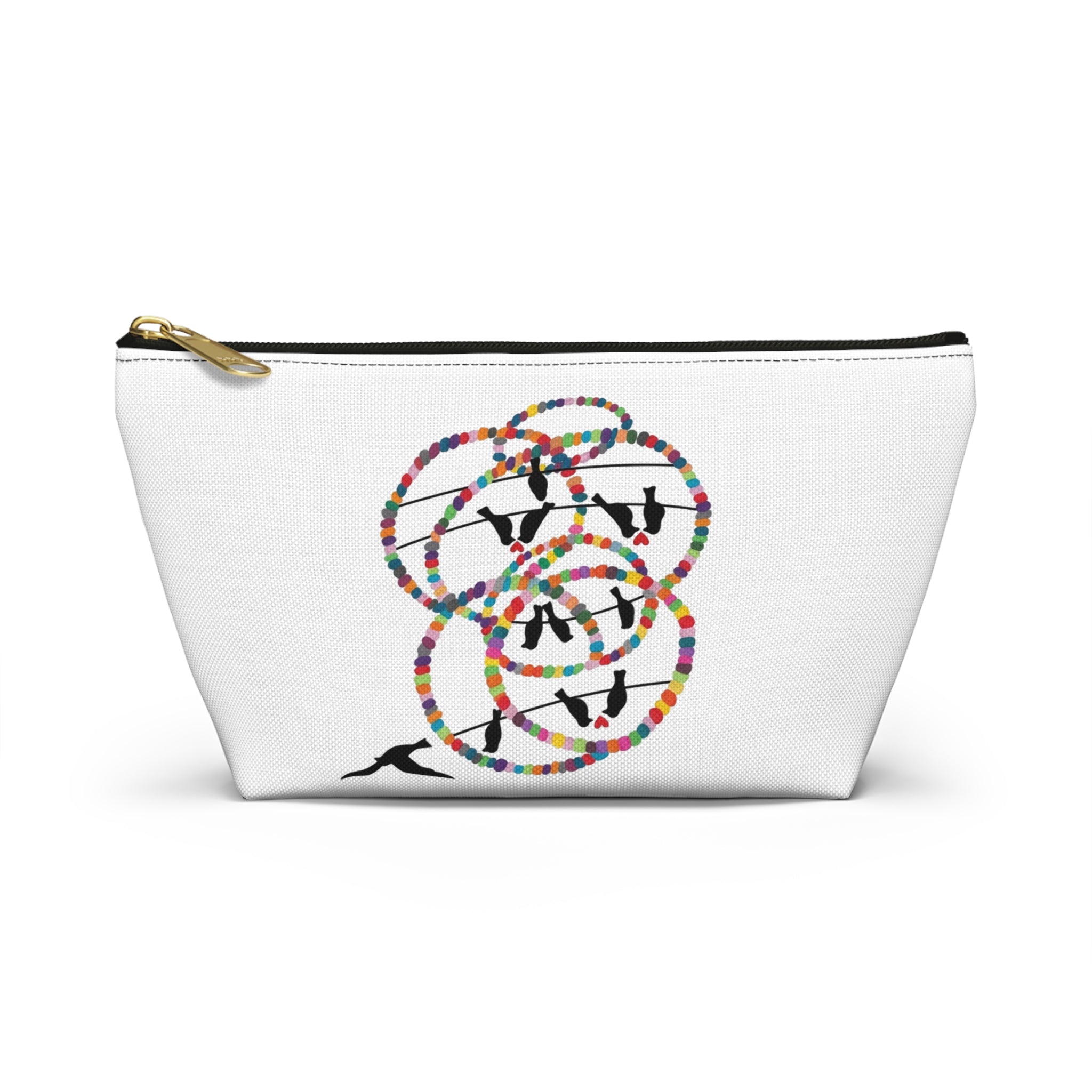 Hula Hoop Silhouette Accessory Pouch | T-Bottom Cosmetic Bag