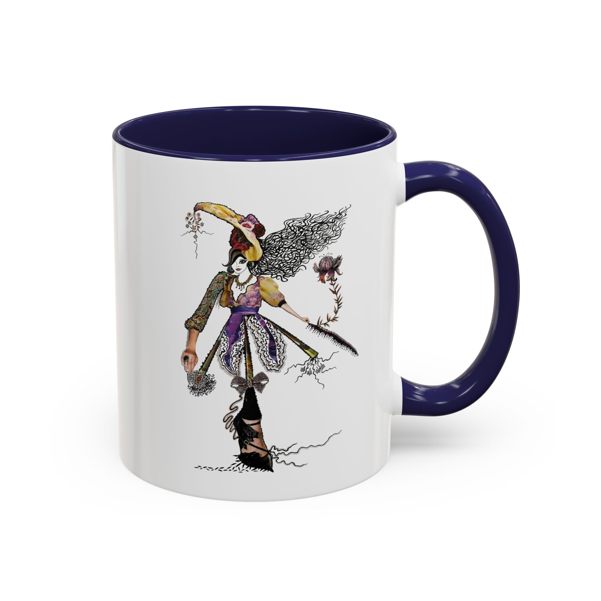 Whimsical Witch Illustration Mug | Accent Coffee Mug 11oz 15oz