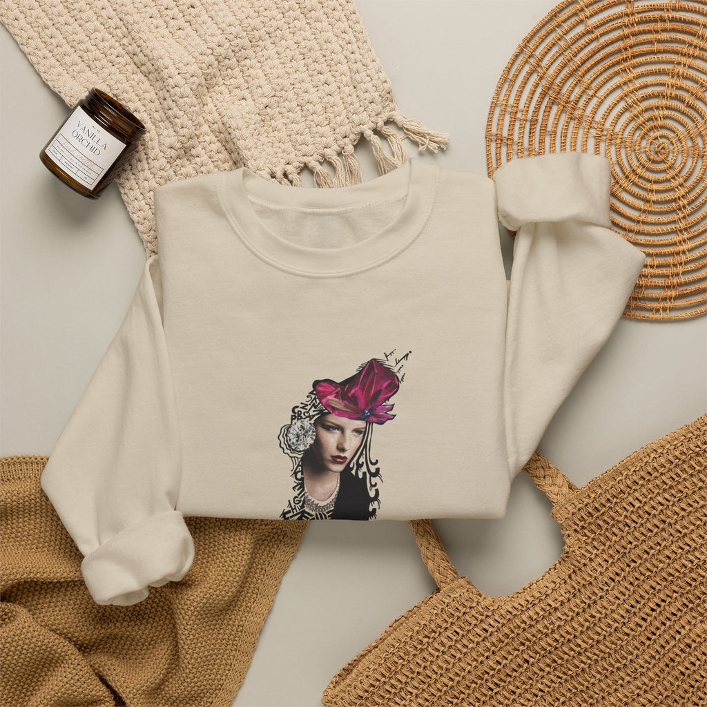 Vintage Floral Lady Portrait Sweatshirt