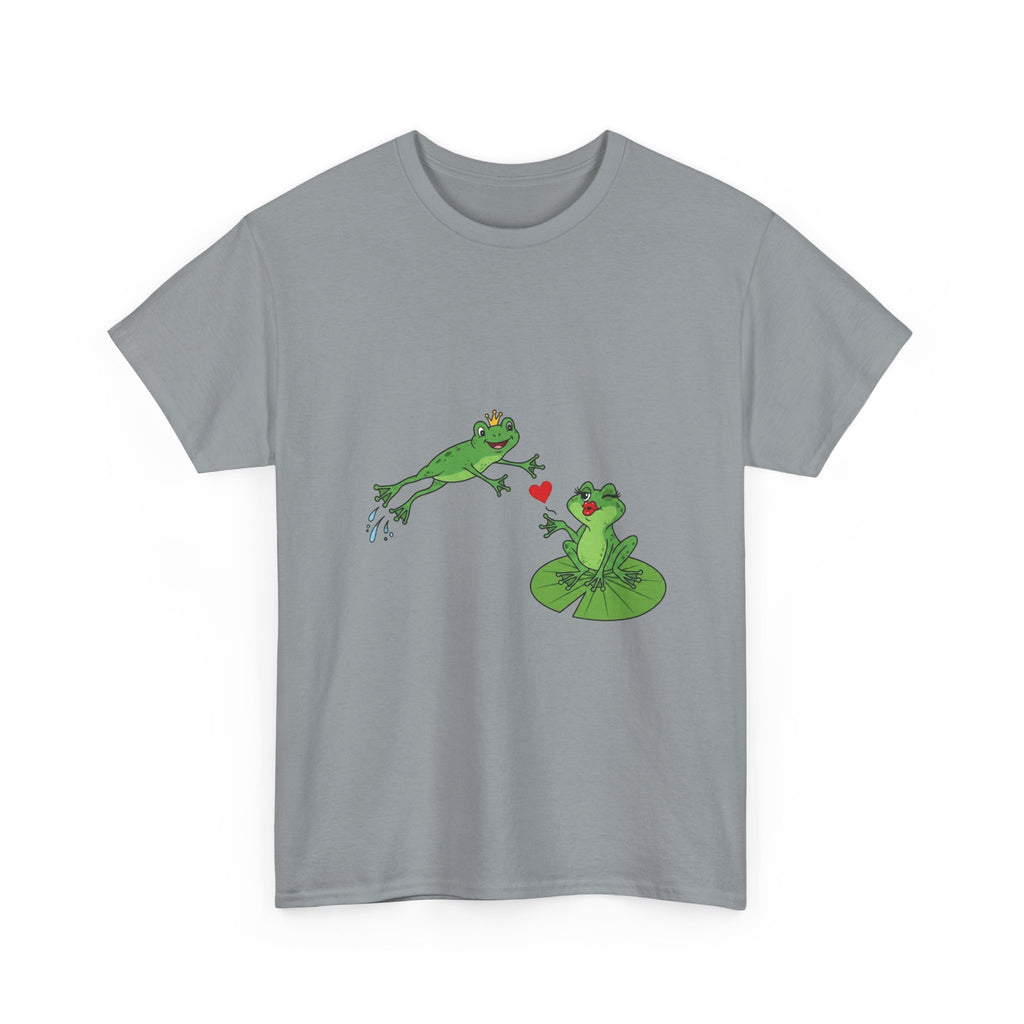 Kissing Frogs Tee | Romantic Frog Lily Pad Illustration