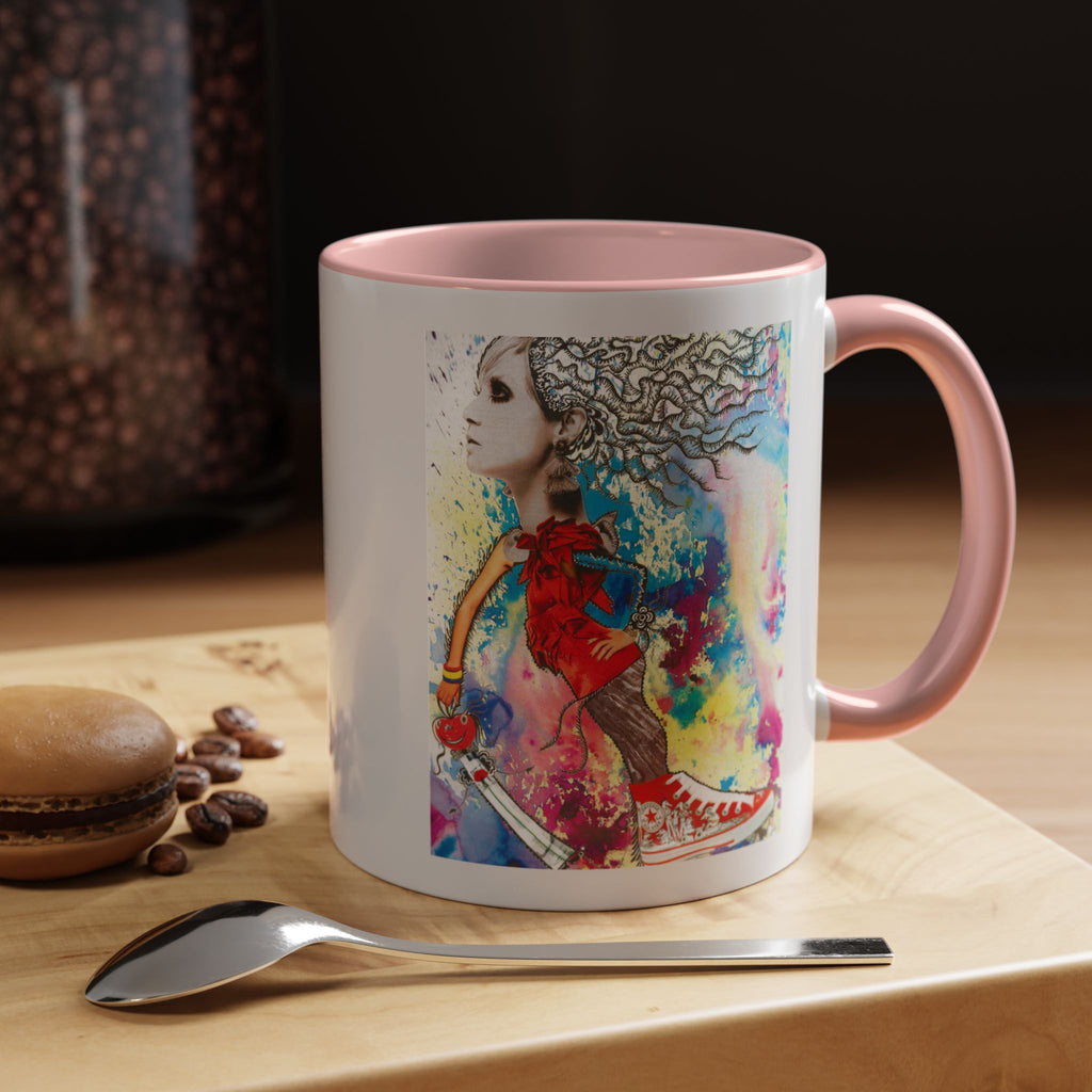 Colorful Abstract Woman Portrait Mug | Accent Coffee Mug
