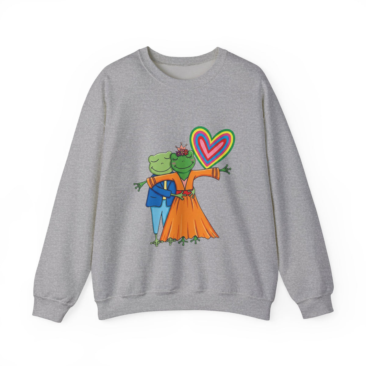 Frog Couple Heart Crewneck Sweatshirt