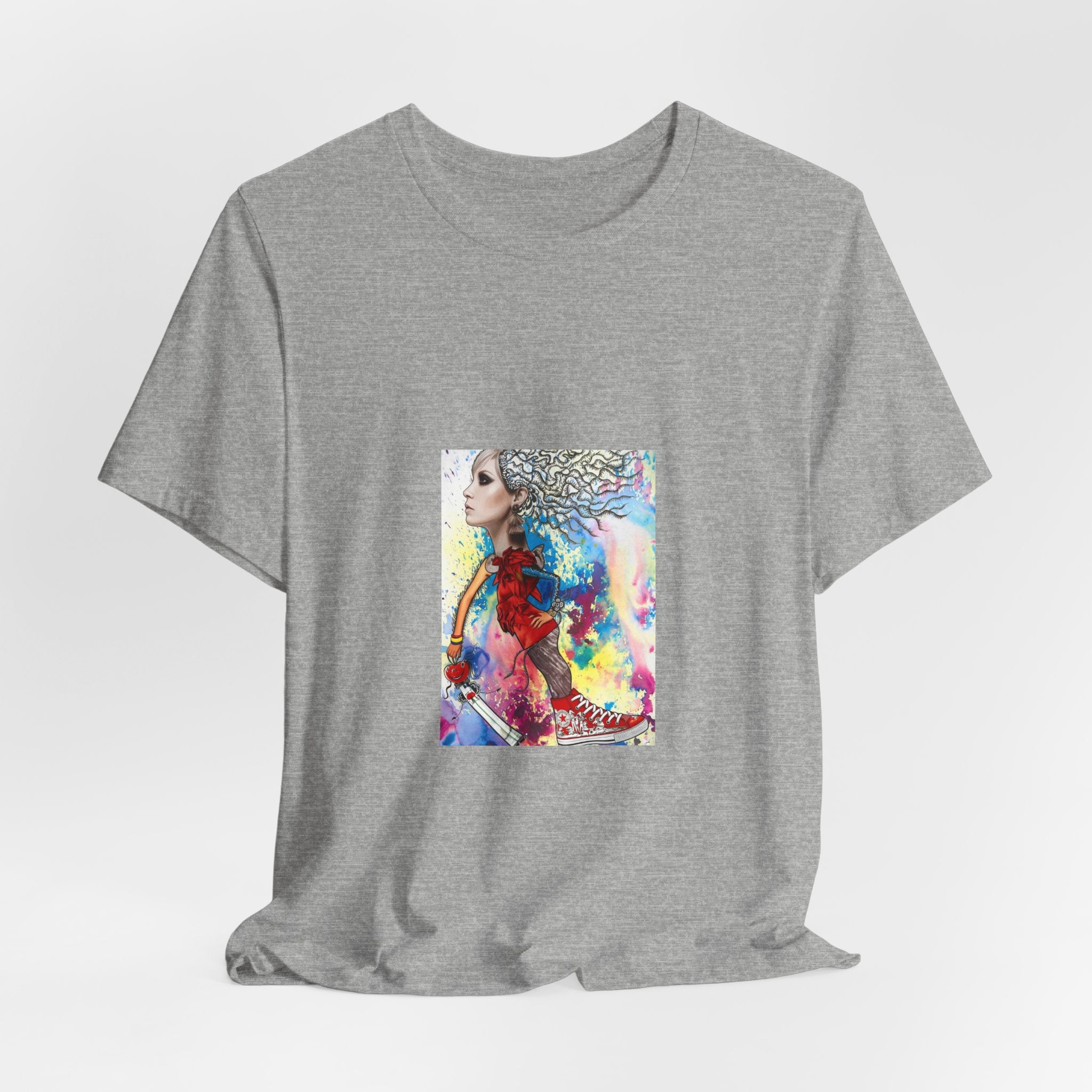Abstract Watercolor Woman Portrait T‑Shirt